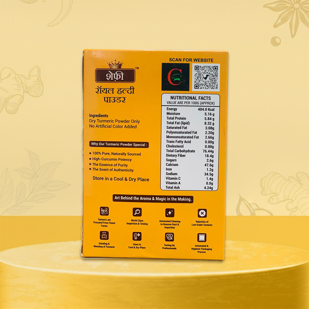 Chefee Royal Turmeric Powder (Haldi) – High Curcumin, Pure