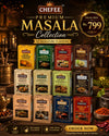 Amritsari Chole Masala + Mutton Masala + Chicken Masala + Hyderabadi Biryani Masala +  Kitchen King Masala + Swadisht Paneer Masala + Royal Garam Masala + Tea Masala +  Khuni lal Mirch + Tufani Red Chilli + Royal Turmeric Powder + Coriander Powder