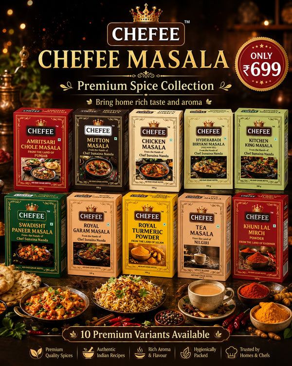 Amritsari Chole Masala + Mutton Masala + Chicken Masala + Hyderabadi  Biryani Masala + Kitchen King Masala + Swadisht Paneer Masala + Royal Garam  Masala + Tea Masala + Khuni Lal Mirch + Royal Turmeric